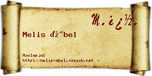 Melis Ábel névjegykártya