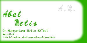 abel melis business card